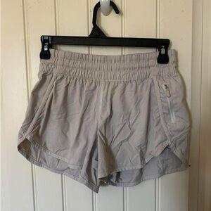 Women's White/Gray Athletic Shorts
